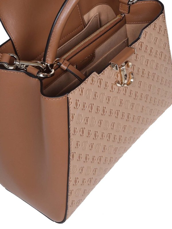 Varenne shopping bag in light tan leather shop online: JIMMY CHOO