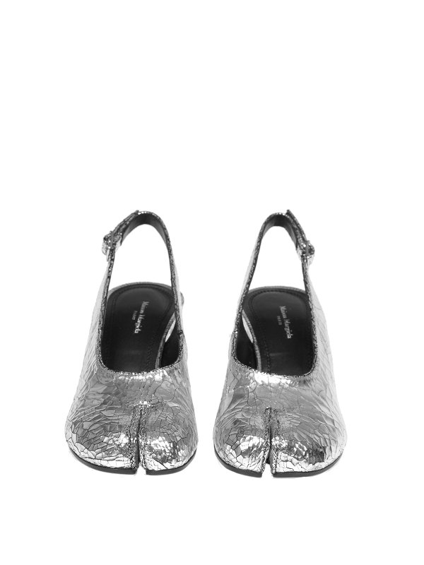 iKRIX Maison Margiela: court shoes - Slingback pumps in silver leather