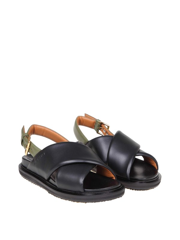 Marni - Fussbett Sandals in Maroon – stoy