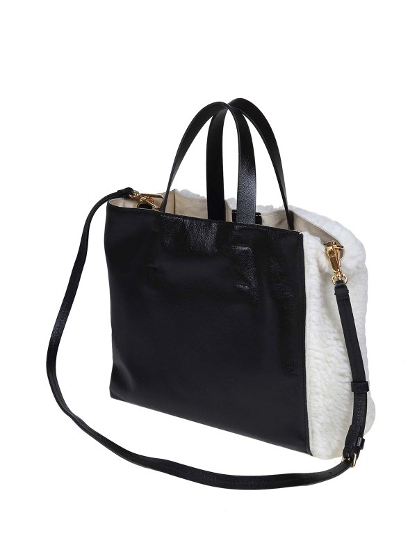 iKRIX Marni: totes bags - Tote bag in shearling and leather