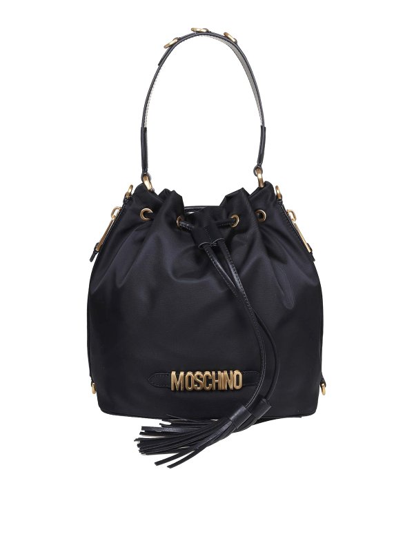 MOSCHINO: バケットバッグ - バケットバッグ - 黒