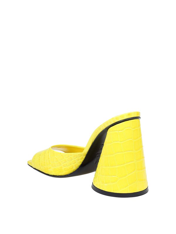 The Attico Luz mules in yellow leather - Yellow