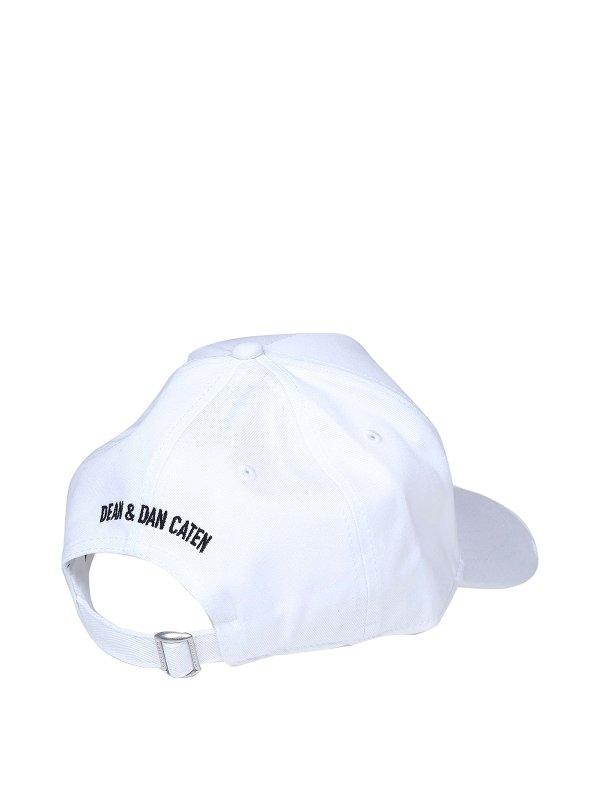 DSQUARED2: hats & caps online - Baseball cap in white fabric