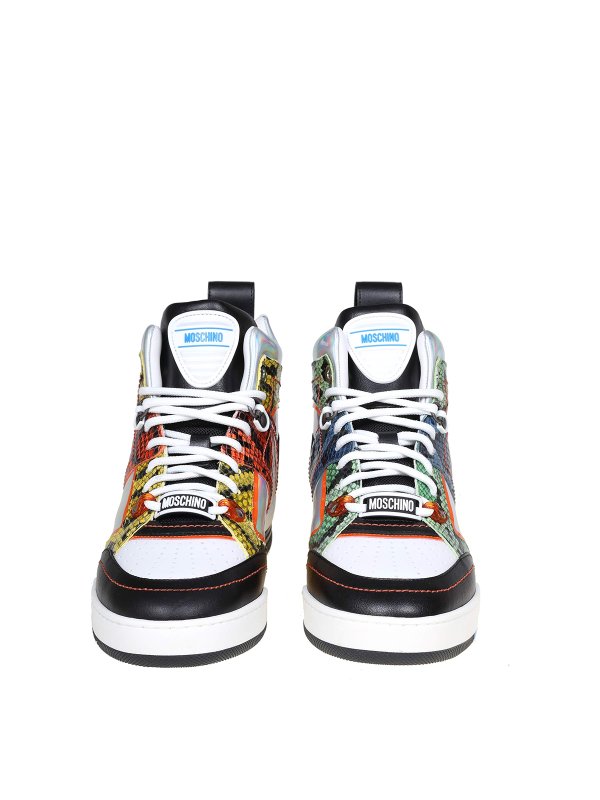 iKRIX MOSCHINO: trainers - Kevin40 high sneakers in multicolor leather