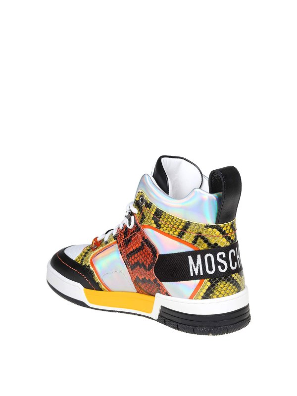 Kevin40 high sneakers in multicolor leather shop online: MOSCHINO