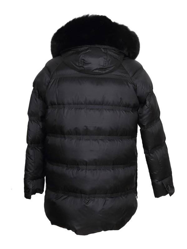 PEUTEREY: padded jackets online - Takan mq 02 fur black down jacket