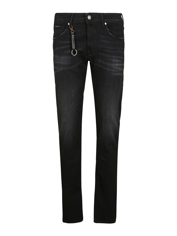 SLOWEAR INCOTEX: ストレートジーンズ - ストレートジーンズ - 黒