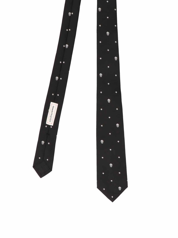 ALEXANDER MCQUEEN: cravatte e papillion - Cravatta stelle e teschi