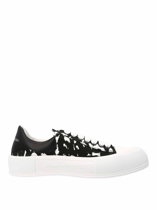 ALEXANDER MCQUEEN: trainers - Printed canvas sneakers