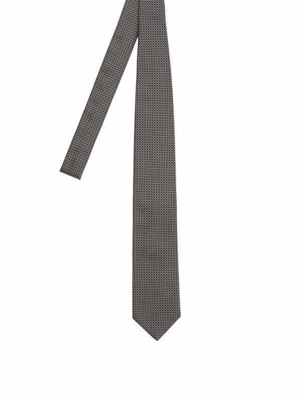 BRIONI: Corbatas y pajaritas - Corbata - Gris