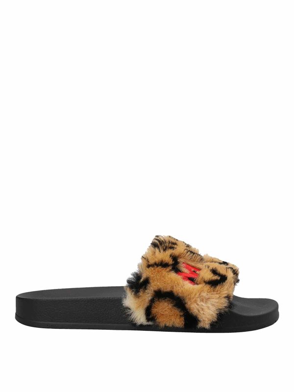Marni: sandals - Leopard slides