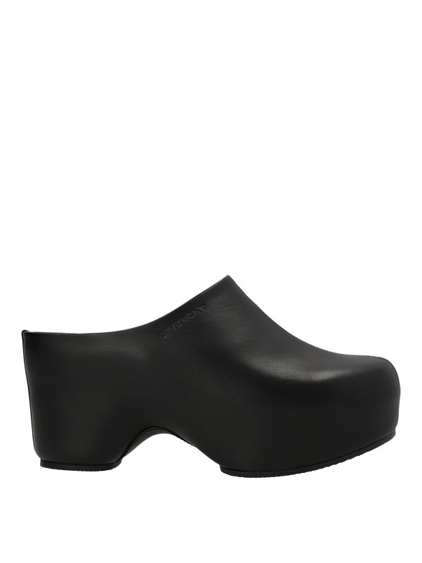 GIVENCHY: mules shoes - Leather clogs