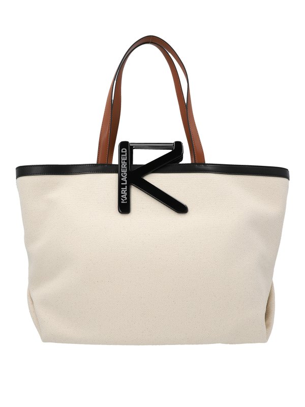 KARL LAGERFELD: Handtaschen - Shopper - Beige
