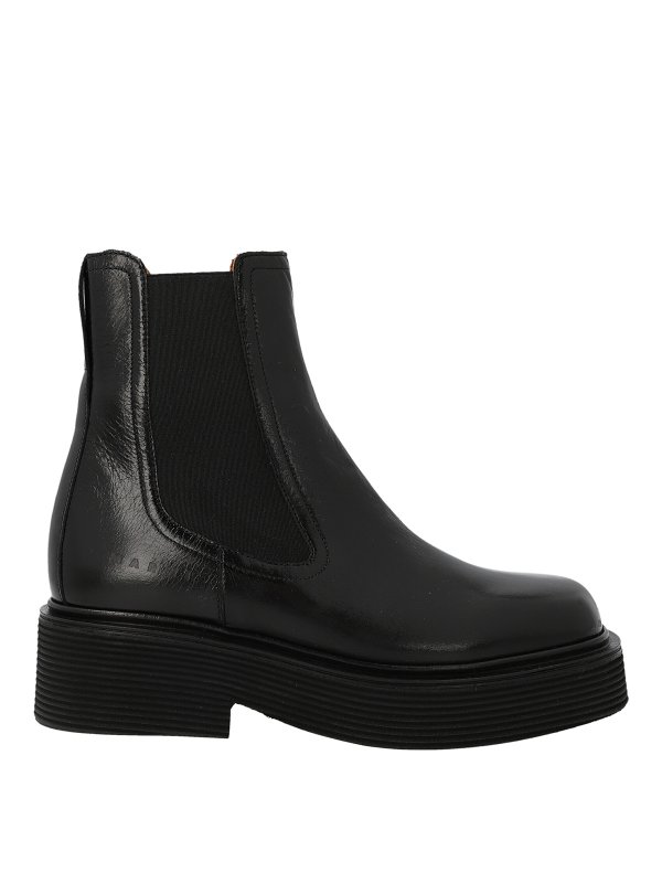 Marni: ankle boots - Leather chelsea boots