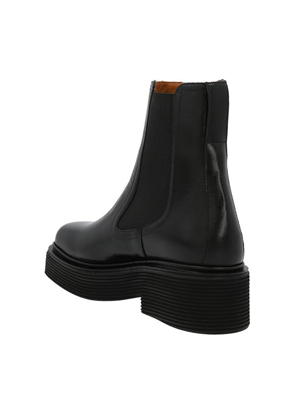 Marni: ankle boots online - Leather chelsea boots