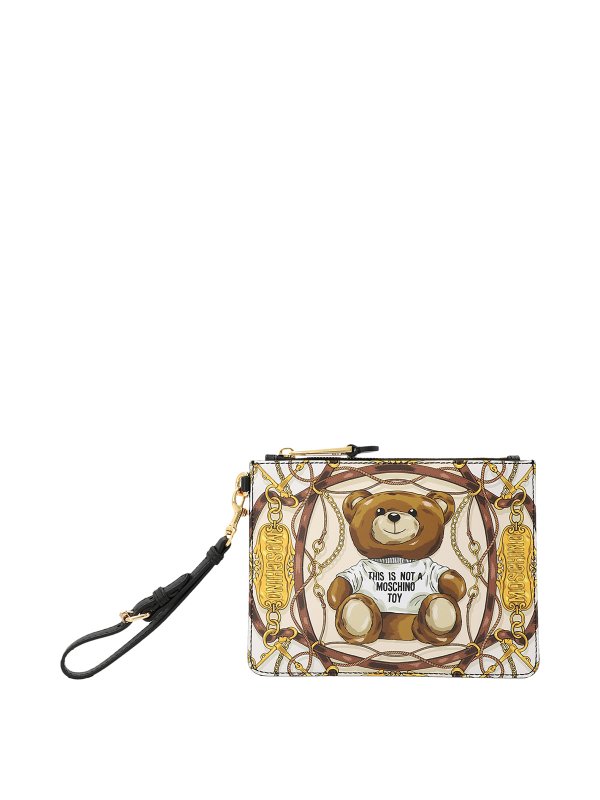 MOSCHINO: クラッチバッグ - クラッチバッグ - Teddy Bear