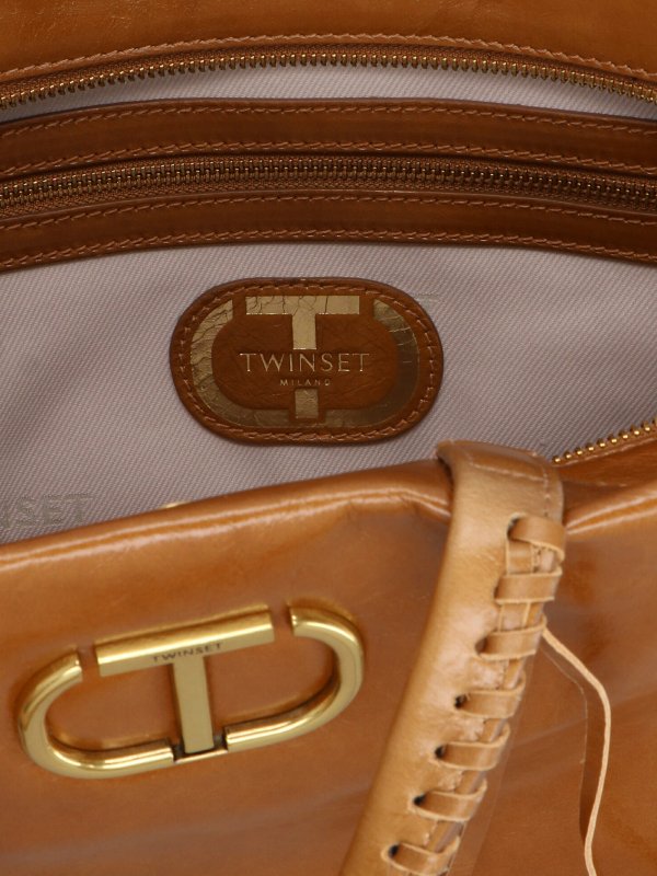 Oval t logo handbag shop online: TWINSET