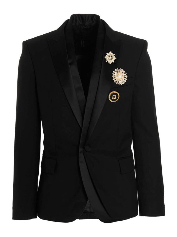 Balmain: Blazer - Blazer - Negro