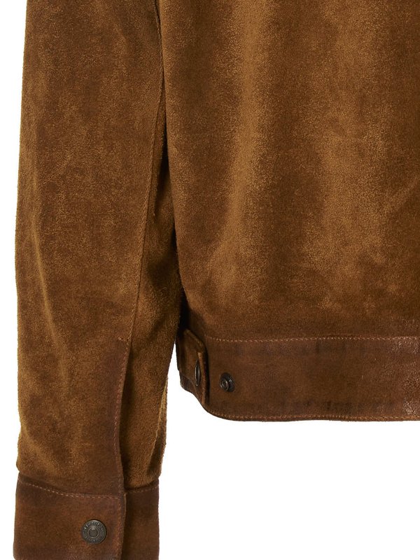 Knit collar suede jacket shop online: DSQUARED2