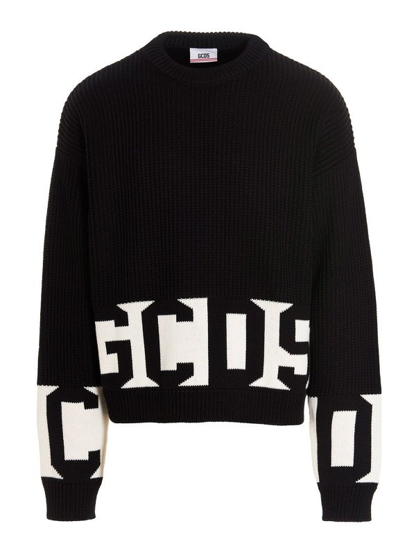 GCDS: Strickpullover mit Rundhalsausschnitt - Rundhalspullover - Bunt