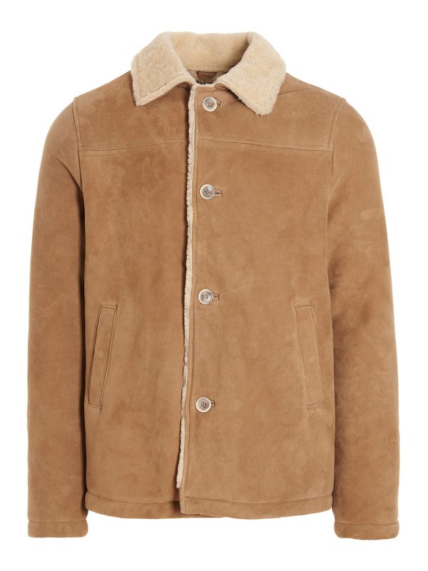 GIORGIO BRATO: Fourrure - Manteau En Fourrure - Beige