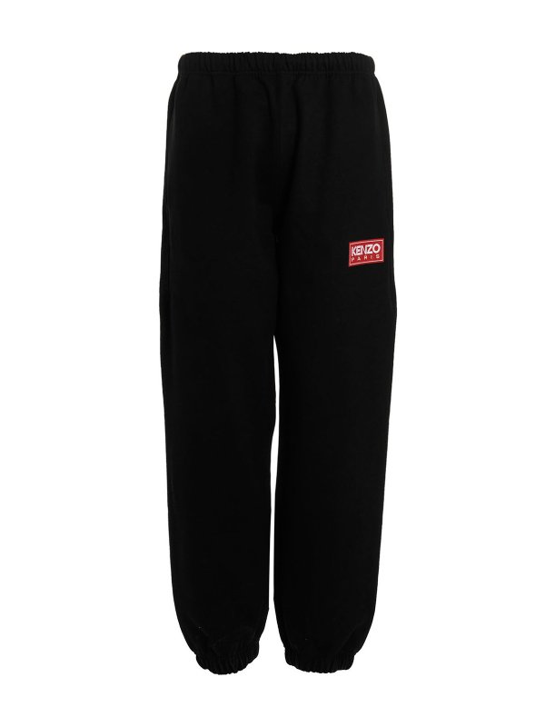 KENZO: tracksuit bottoms - Logo patch sweatpants