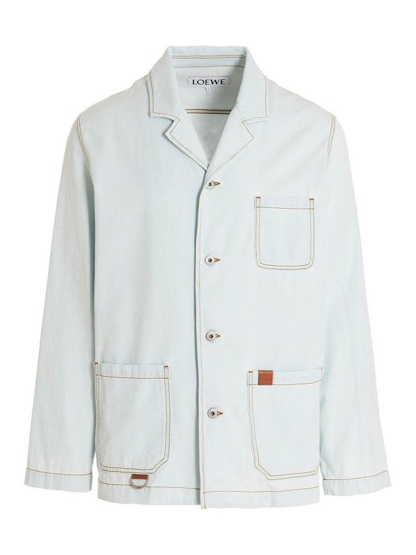 LOEWE: Jeansjacken - Jeansjacke - Hellblau