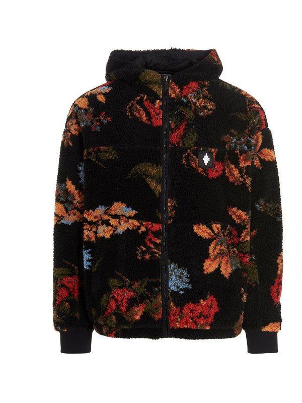 Marcelo Burlon: casual jackets - Flowers hooded jacket