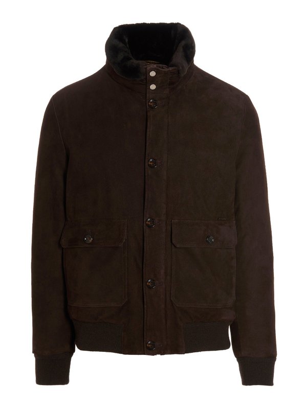 MOORER: leather jacket - Candiani jacket