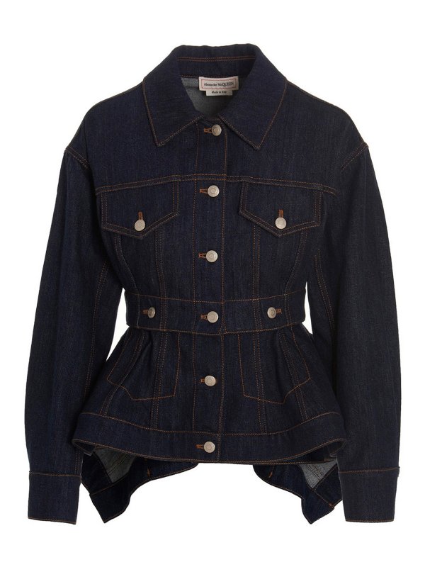 ALEXANDER MCQUEEN: デニムジャケット - デニムジャケット - ブルー