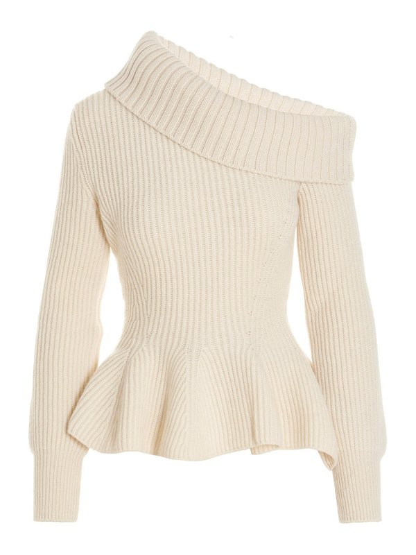ALEXANDER MCQUEEN: boat necks - Peplum sweater