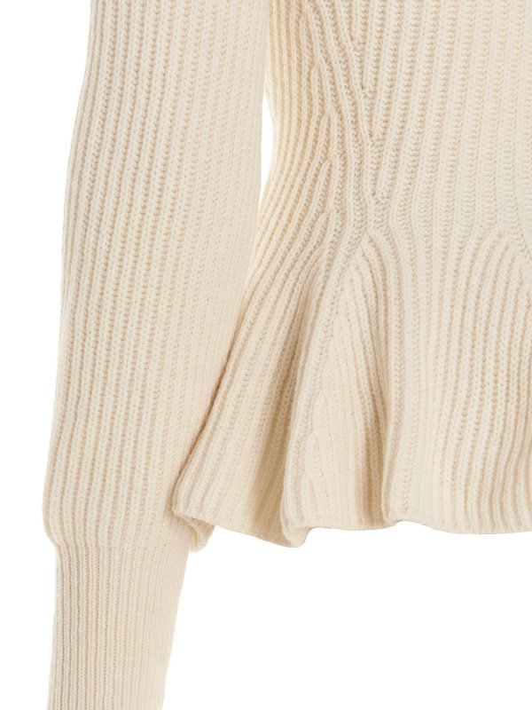 Peplum sweater shop online: ALEXANDER MCQUEEN