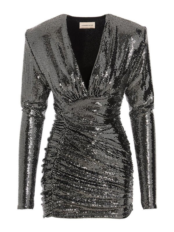 ALEXANDRE VAUTHIER: cocktail dresses - Draped sequin dress