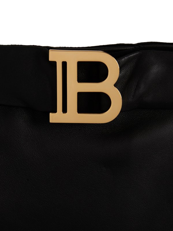 レザースカート - 黒 shop online: Balmain