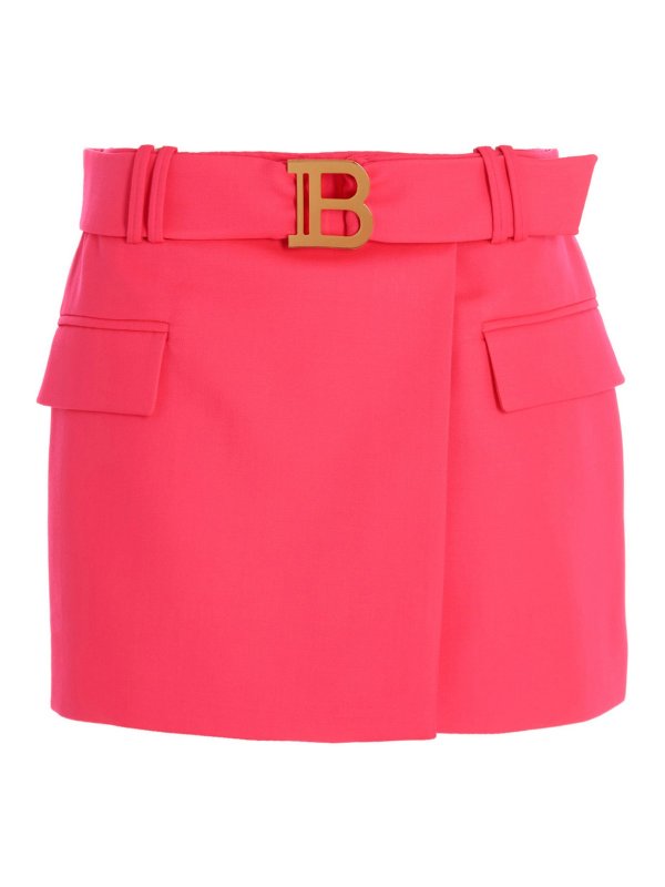 Balmain: ミニスカート - ミニスカート - フクシア