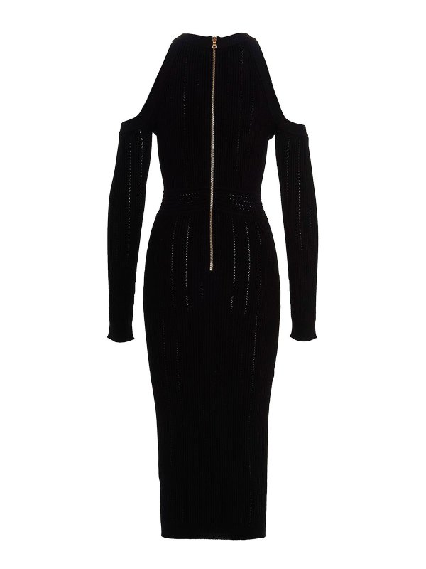 Balmain: Knielange Kleider online - Knielanges Kleid - Schwarz