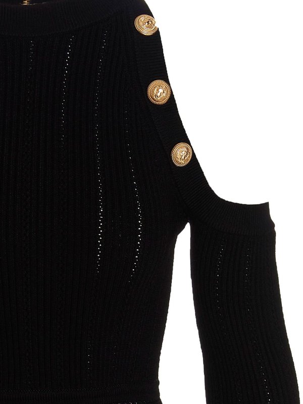 iKRIX Balmain: Knielange Kleider - Knielanges Kleid - Schwarz