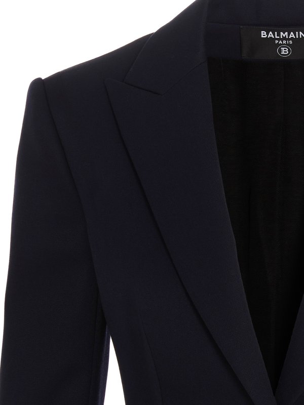 iKRIX Balmain: blazers - Logo button wool blazer