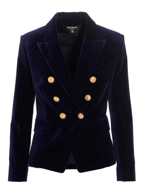 Balmain: blazers - Velvet blazer