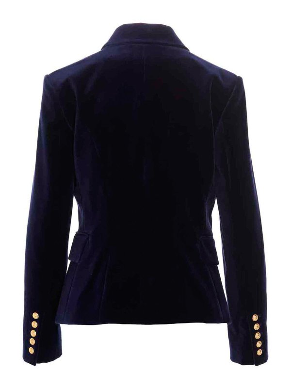 Balmain: blazers online - Velvet blazer