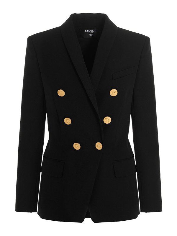 Balmain: Blazer - Blazer - Negro