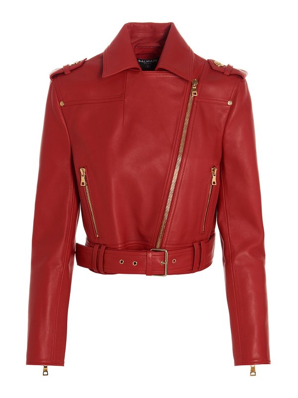 iKRIX Balmain: leather jacket - Leather biker jacket