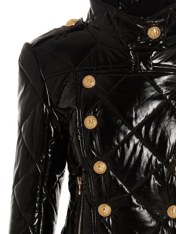 iKRIX Balmain: padded jackets - Logo button quilted puffer jacket