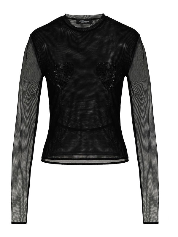 BLUMARINE: Tシャツ - Tシャツ - 黒