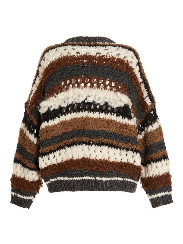 BRUNELLO CUCINELLI: crew necks online - Sequin cashmere sweater