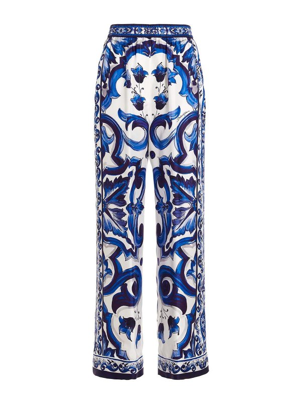 DOLCE & GABBANA: カジュアルトラウザー - カジュアルパンツ - ブルー