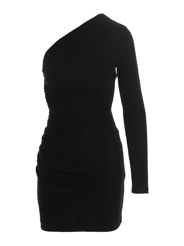 DSQUARED2: short dresses - Draped one shoulder dress