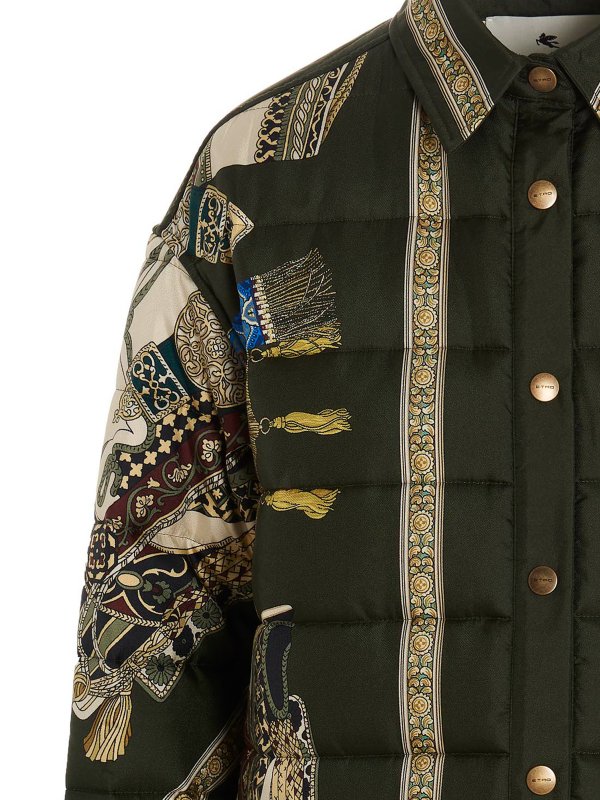 iKRIX ETRO: padded jackets - Printed silk padded jacket