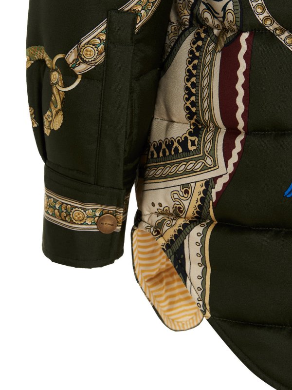 Printed silk padded jacket shop online: ETRO