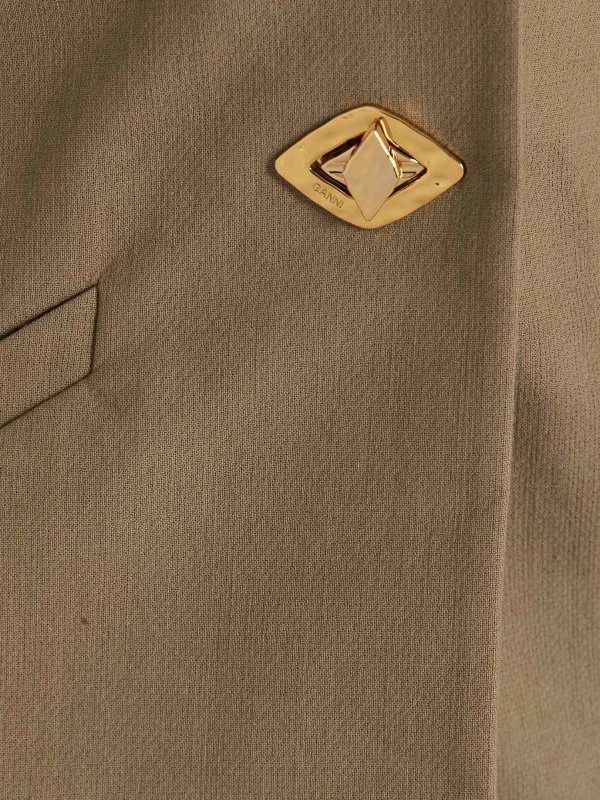 ブレザー - ベージュ shop online: GANNI